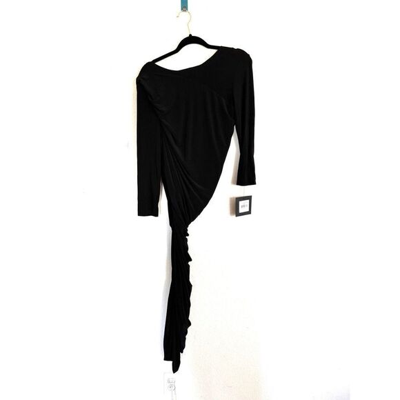 Norma kamali long sleeve diana dress to knee black Small - Picture 8 of 8
